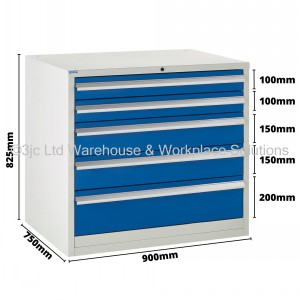 Euroslide Storage Cabinet 5 Drawer 825mm Type 2